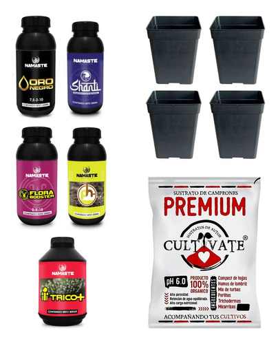 Kit Cultivo Cultivate Premium 80l Namaste Mix Macetas Koi