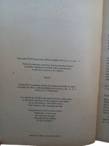 Libro Teoría De Conjuntos 530 Problemas Resuelto Año 1970 (Usado)