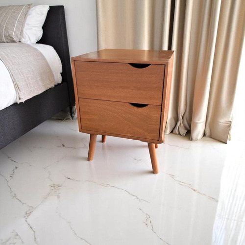 Buró Moderno Lemich Simple25 En Mdf Enchapado 63 Cm Semibrillo Nuez