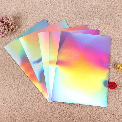 20 Hojas De Papel Adhesivo Holográfico, Adhesivo Resistente