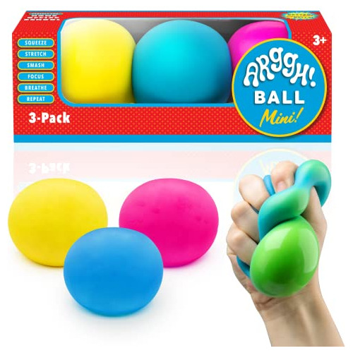 Mini Pelotas Anti-estrés Arggh Adultos Y Niños - 3 Pi...