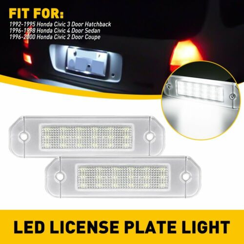 For 1992-95 Honda Civic 3 Door Hatchback White 18-led Li Aab