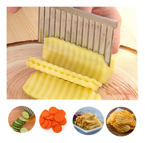 Qw Cuchillo Ondulado Con Forma De Patata Para Verduras Y