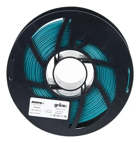 Grilon3 filamento pla 1,75mm 1kg color turquesa calipso