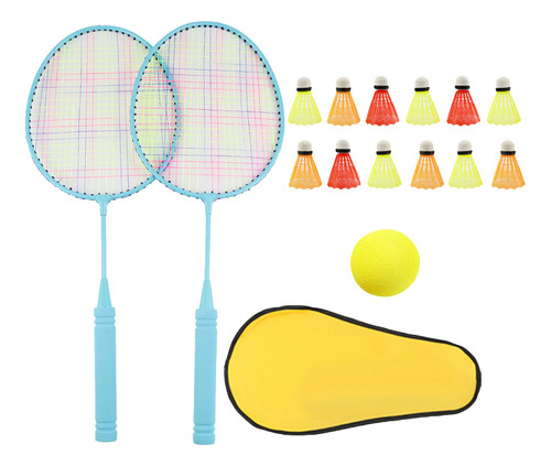 Juego De 12 Raquetas De Bádminton Para Niños Lake Blue Para