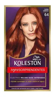 Kit Tinte Wella Koleston Coloración en crema tono 64 caoba cobrizo para cabello