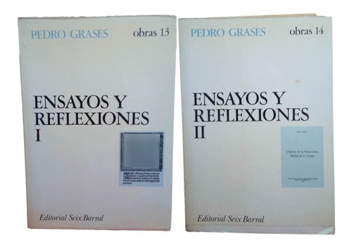 Ensayos Y Reflexiones Tomo I Y I I Pedro Grases