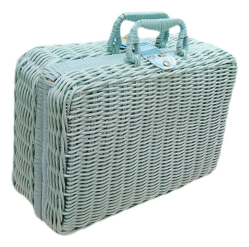 Cesta De Almacenamiento De La Caja De La Maleta De Ratán