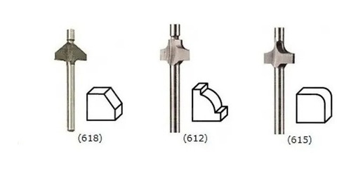 Kit Set 3 Fresas Dremel De Alta Velocidad Para Madera 