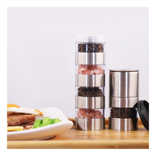 Recipiente Apilable Para Cocinar Pimienta, Especias, Picnic,