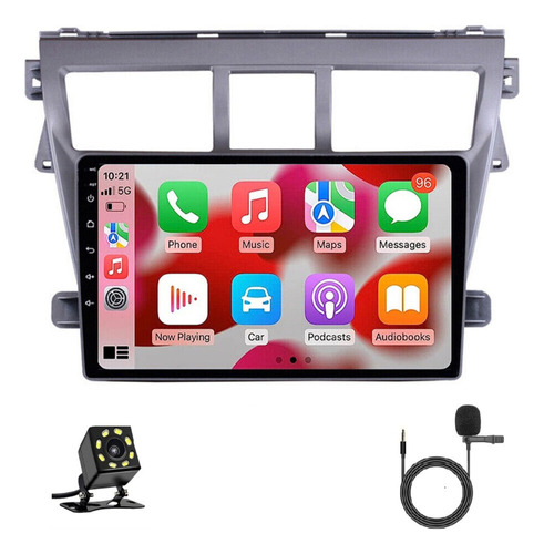 Estéreo 2 Gb Carplay Para Toyota Yaris 2008-2015 Cámara Gps