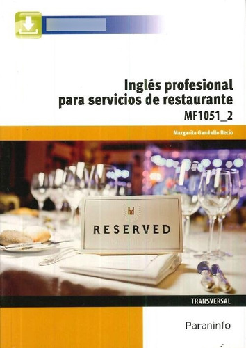 Libro Inglés Profesional Para Servicios De Restauración De M