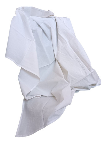 Manta Para Sillon Rustica + 2 Fundas Almohadones Tusor 40x40 Color Blanco Tiza