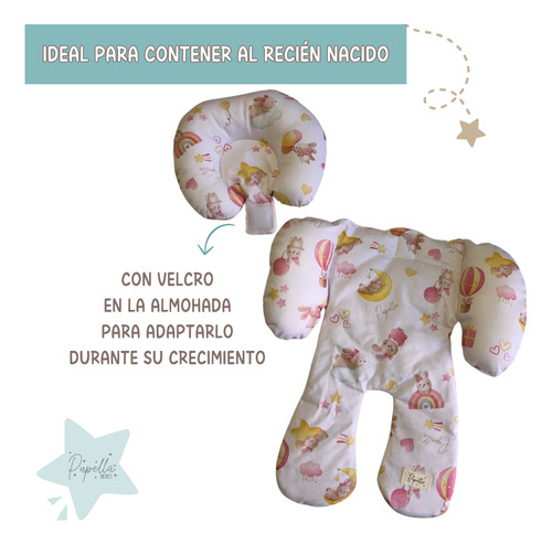 Reductor Bebe Huevito Cochecito Universal Reversible Algodon Conejitas