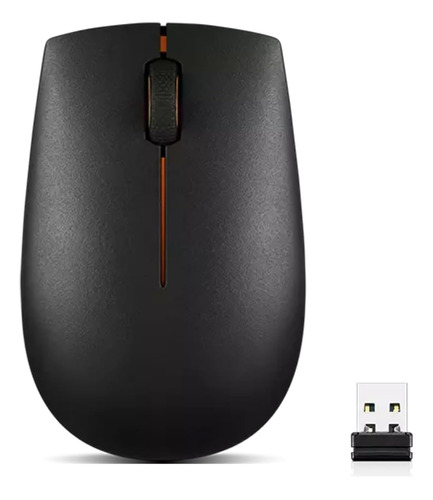 Lenovo 300 Wireless Compact Mouse, Negro, 1000 Dpi, Diseño