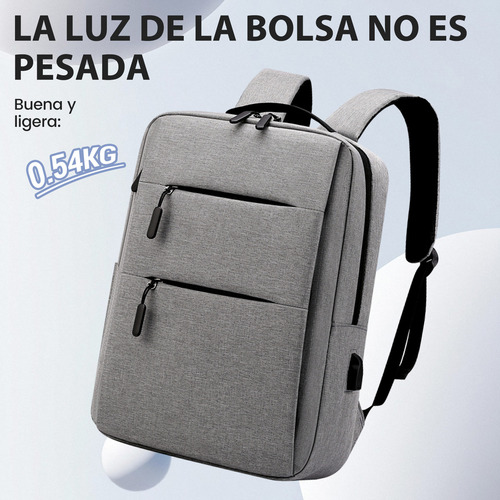 Mochila Para Laptop 15.6 Impermeable Con Usb - Backpack Mochila Negra 25l Multifunción, Estilo Casual/profesional Para Oficina, Universidad O Viaje Color Azul