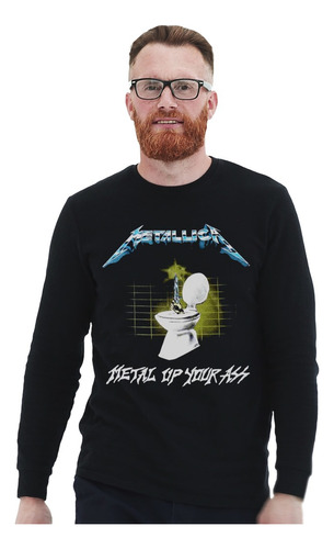 Polera Ml Metallica Metal Up Your Ass Metal Impresión Direct