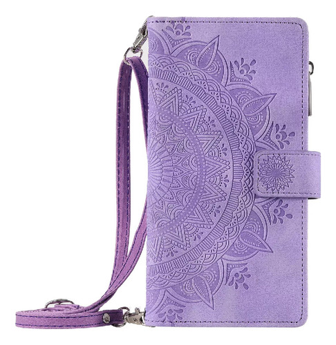 Funda Tipo Cartera De Piel Con Cierre Tipo Bandolera Con Cor