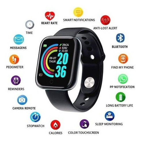 Reloj Inteligente Y68 D20 +a10 Tws Bluetooth Touch Auricular