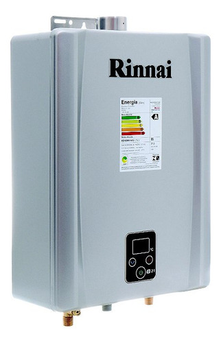 Aquecedor De Agua A Gás Eletrônico 21l E211 Rinnai Gn Prata