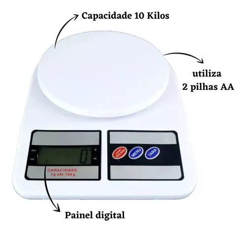 Balança Digital Para Cozinha Western10kg - Branco