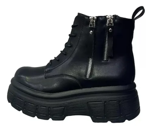 Botines Con Plataforma Y Cierres Full Tendencia Envio Gratis