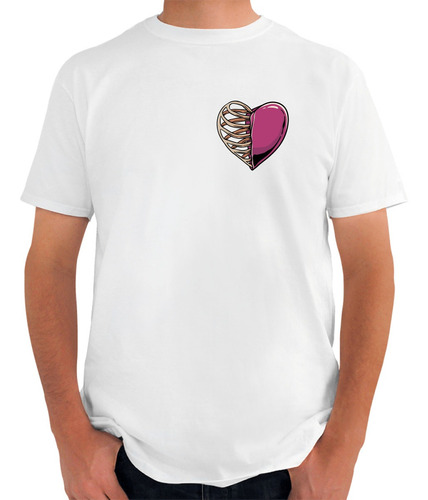 Playera De Hombre Con Diseño De Corazón Calavera - Amor