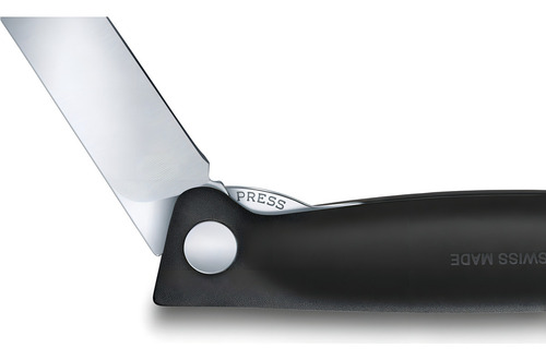Faca Swiss Classic Lâmina Lisa Dobrável 11cm Preta