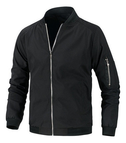 Chaqueta Casual Con Cuello Levantado Para Hombres Jóvenes