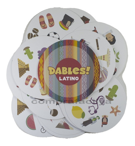 Juego De Cartas Dables Latino Similar Dobble