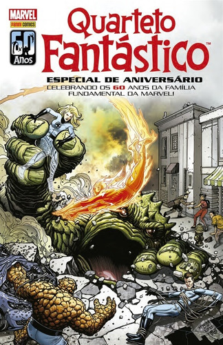 Quarteto Fantástico: 60 Anos: Edição Especial de Aniversário, de Lee, Stan. Editora Panini Brasil LTDA, capa mole em português, 2022