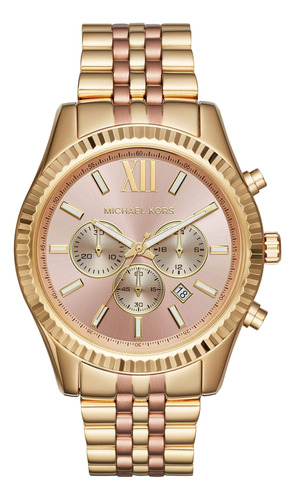 Reloj Michael Kors Lexington Dorado Para Mujer Mk6473