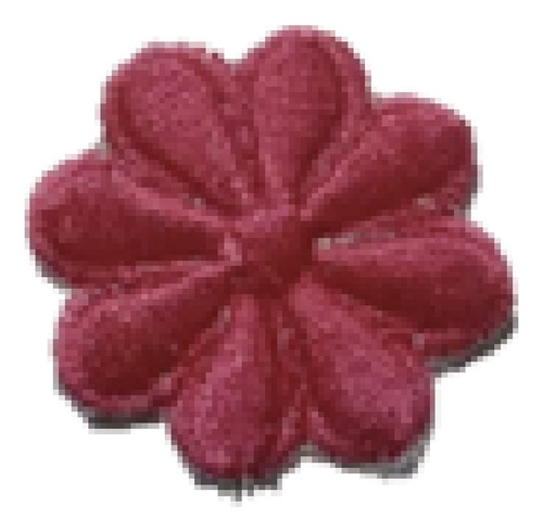 Parche Aplique Bordado Flor 4cm.plancha Packx6 Fucsia Fuxia