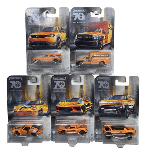 Matchbox 2023 70 Years Special Edition - Serie De 5 Autos