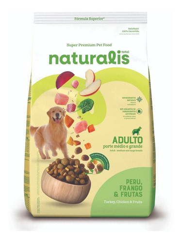 Naturalis Perro Adulto Pollo, Pavo Y Frutas 12kg Con Regalo