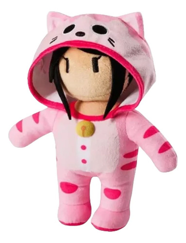 Peluche Niña Gata Rosa Stumble Guys Chico Plushies Sg7012