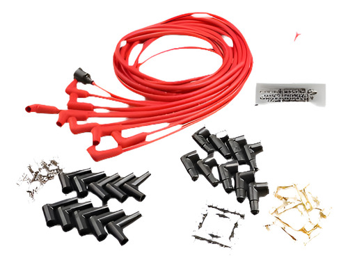 8mm Cable Silicona Rojo Universal Set 90 Grados Macho/hei Bo
