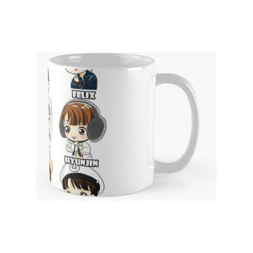 Taza Kpop Stray Kids Chibi Todos Los Miembros Calidad Premiu