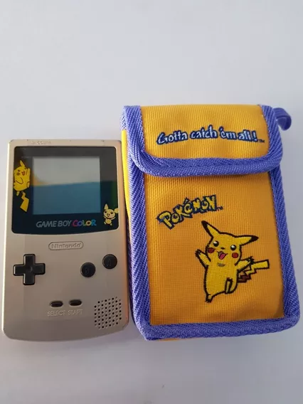 Gameboy Color Pokémon Pikachu Carcasa Original Con Mochila