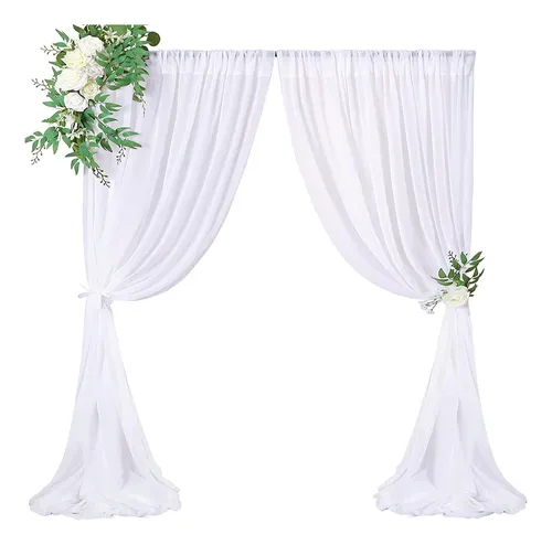 Cortinas Blancas De Boda, Elegancia Y Romance Garantizados