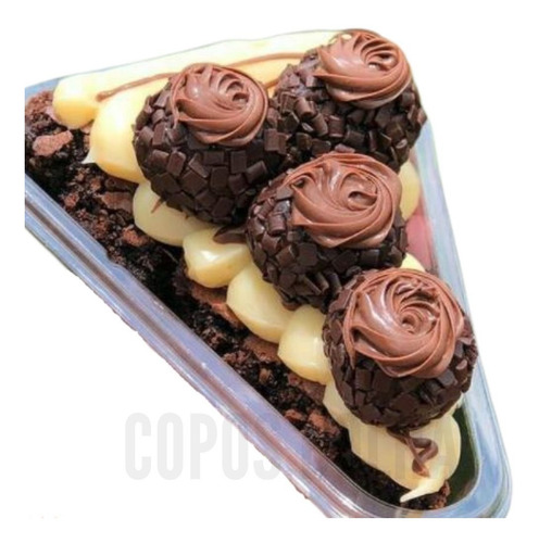 Embalagem G635 Fatia De Bolo / Torta / Pudim 100 Unidades