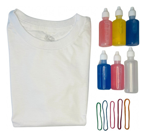 Kit Tie Dye Playera Manualidad Set Para Crear Camisa Teñida