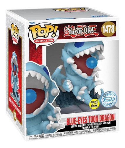Funko Pop Dragon Blanco De Ojos Azules Toon Glow 6 Glow