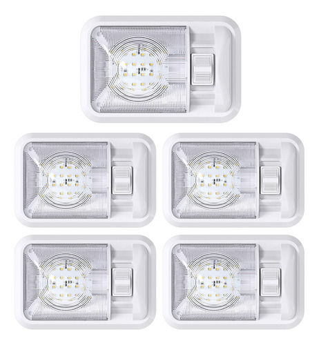 Luz De Domo Led De 12v Rv Paquete De 5 Luces De Domo Le...