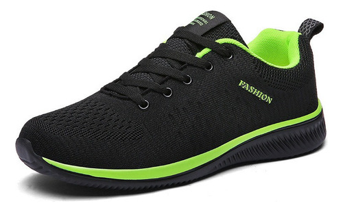 Tenis Negros Hombre Zapatillas Transpirables De Talla Grande