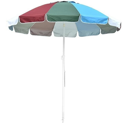 Yescom 7ft Rainbow Beach Umbrella Uv Protection Sunshade Wi.