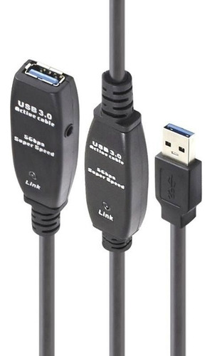 Extensor Usb 3.0 Ativo Repetidor A Macho X A Fêmea 15 Metros