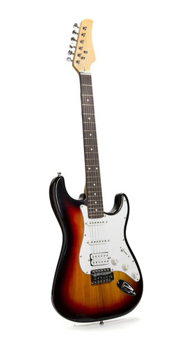 Imagen 2 de 3 de Guitarra eléctrica Femmto Stratocaster EG001 de aliso 2020 naranja y negra brillante con diapasón de mdf