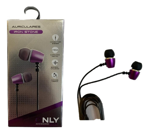 Auriculares Manos Libres Only Irone Stone Con Cable Colores