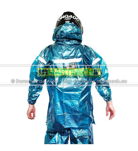 Imagen 6 de 7 de Impermeable Moto Bicicleta Plástico Reflectivo Portable
